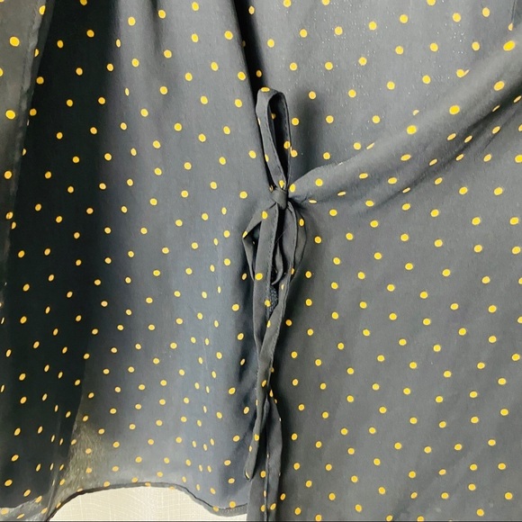 Zara Basic Polka Dot Wrap Blouse~XS - Picture 4 of 8